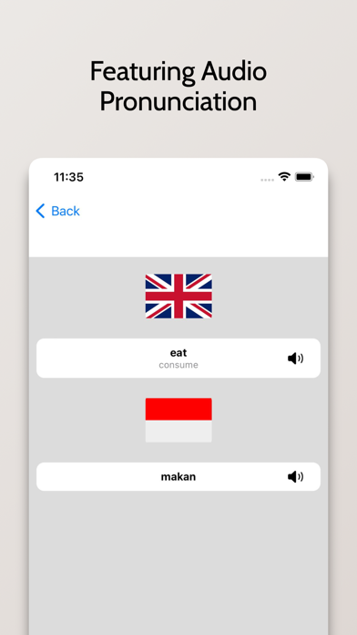 Indonesian/English Dictionary Screenshot