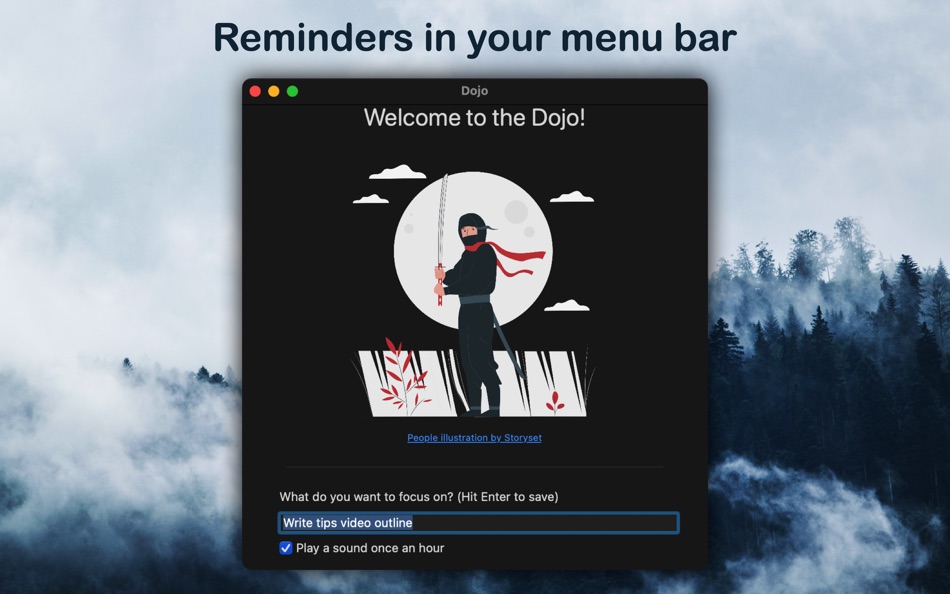 Menu Bar Reminder: Dojo - 1.1 - (macOS)