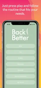 BackBetter screenshot #1 for iPhone