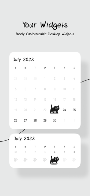 ‎Cat Calendar - With Widgets Screenshot