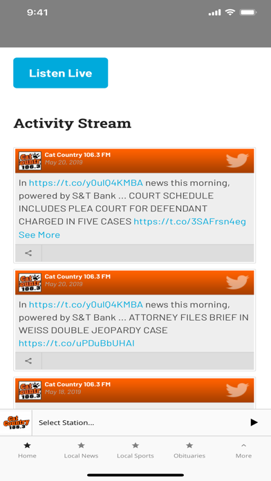 Cat Country 106.3 FM Screenshot