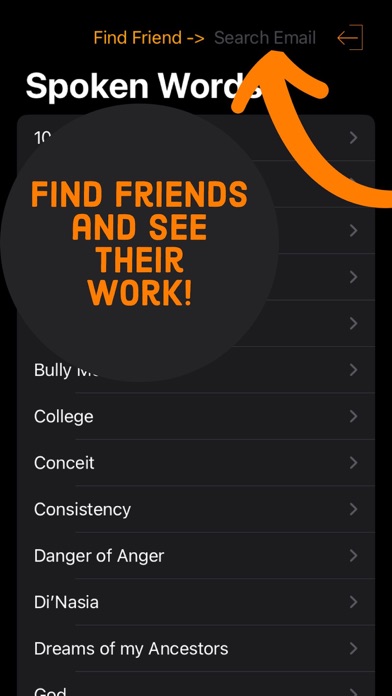 Spoken Words - Writing App Screenshot