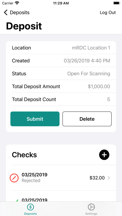 IB Business Deposit Screenshot