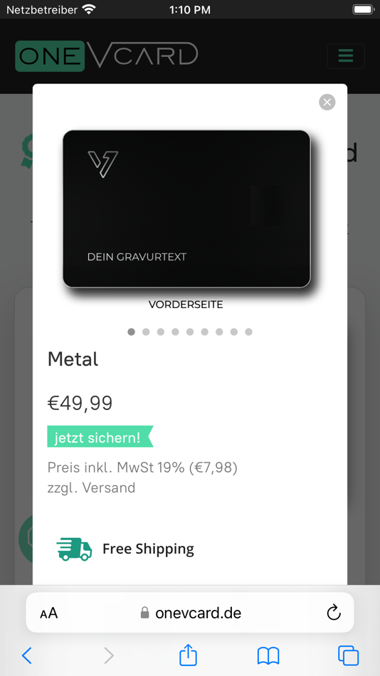 #4. oneVcard - smart business card (iOS) 由: oneVcard GmbH