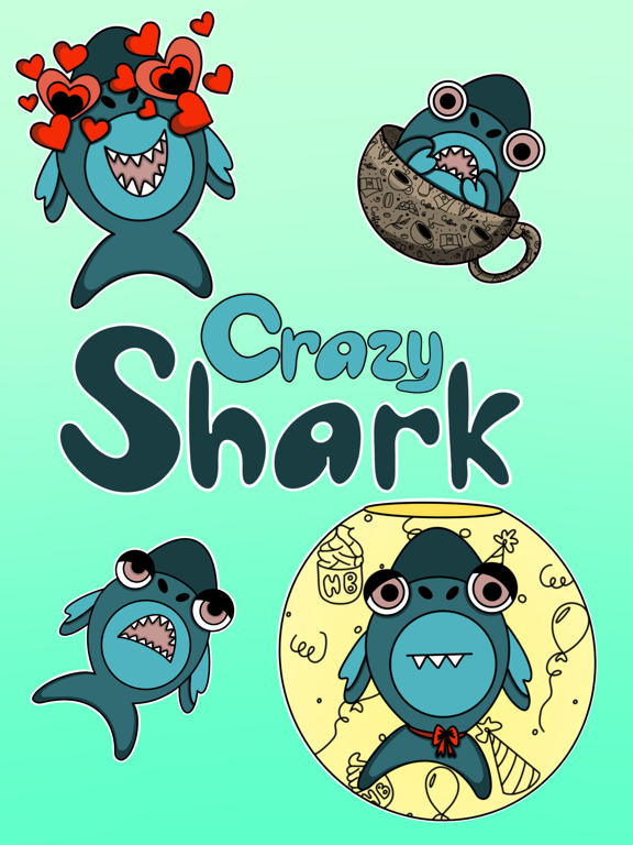 Screenshot #4 pour Crazy Shark Stickers