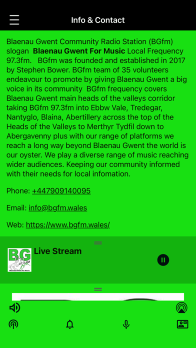BGfm Radio Screenshot