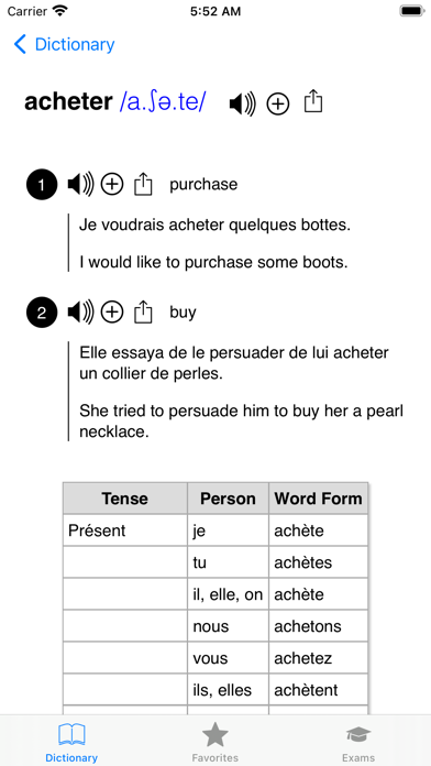 French Pro: dictionary & exams Screenshot