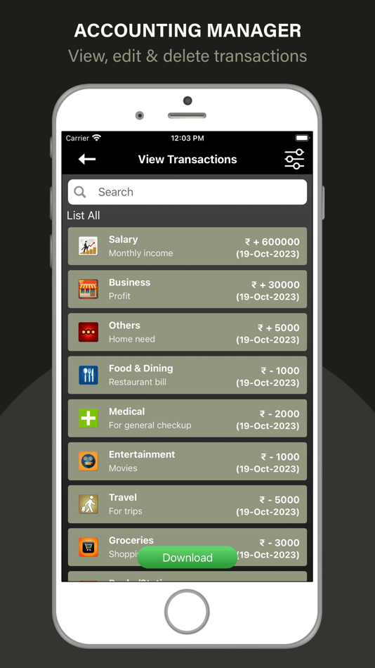 #2. Accounting Manager (iOS) 由: Swapna Puramsetty