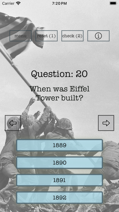 Screenshot 4 of Just History Quiz App