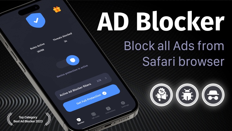 Ad blocker & QR code scanner