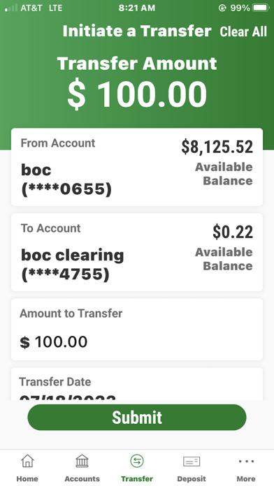Bank of Commerce Business App Screenshot