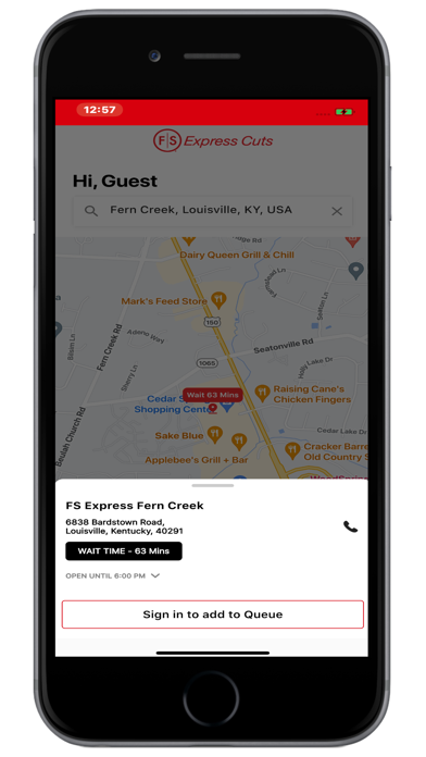 FS Express Cuts Check-In Screenshot