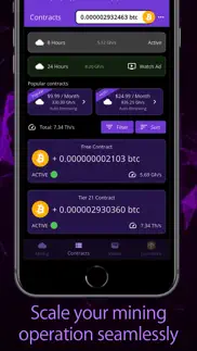 bitcoin mining (crypto miner) iphone screenshot 2