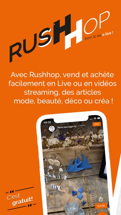 RUSHHOP, shopping en vidéos