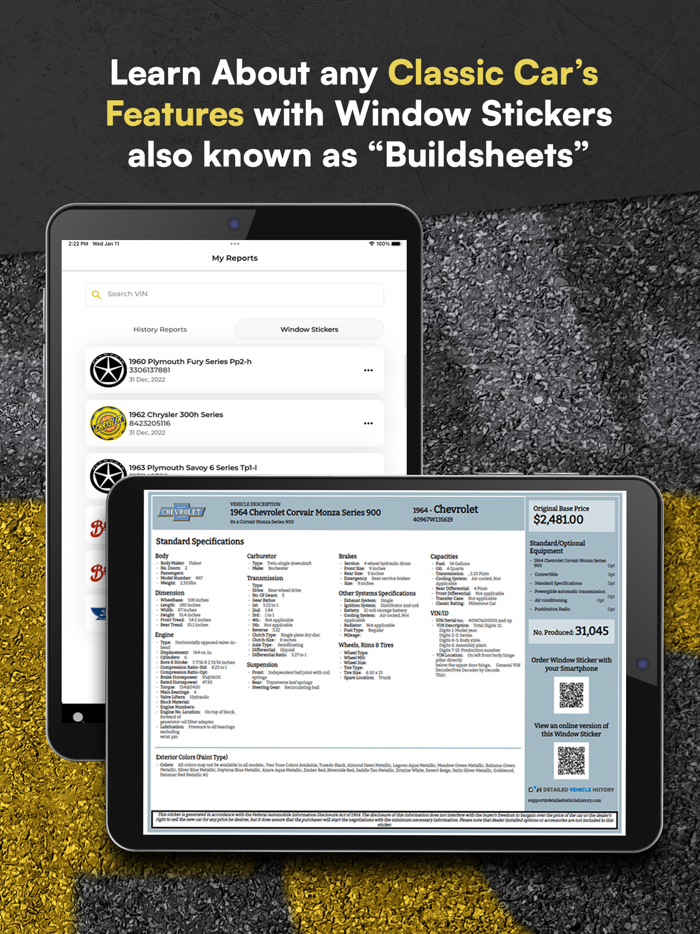 Classic Car VIN Lookup