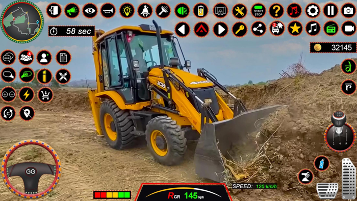 JCB 3Dx Backhoe Loader Driving