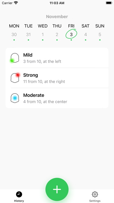 Migraine Headache Tracker Screenshot