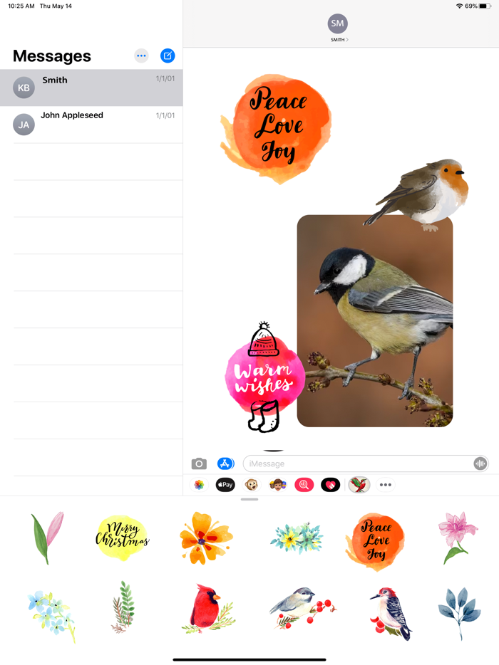 Vintage Birds and Floral Sticker