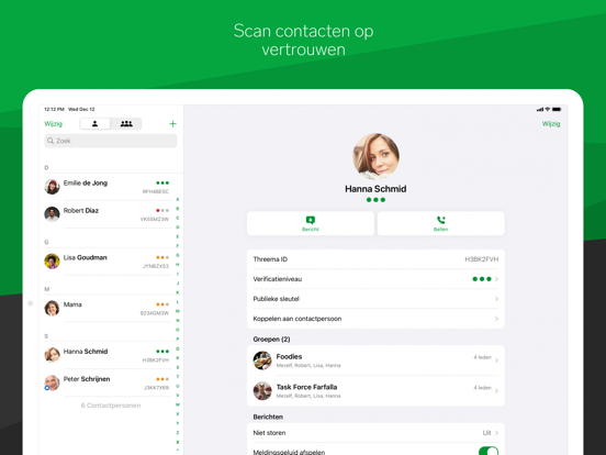 Threema. De veilige messenger iPad app afbeelding 3