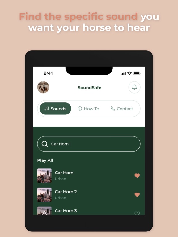Sound Safe - Horses iPad screenshot 4 - Music app