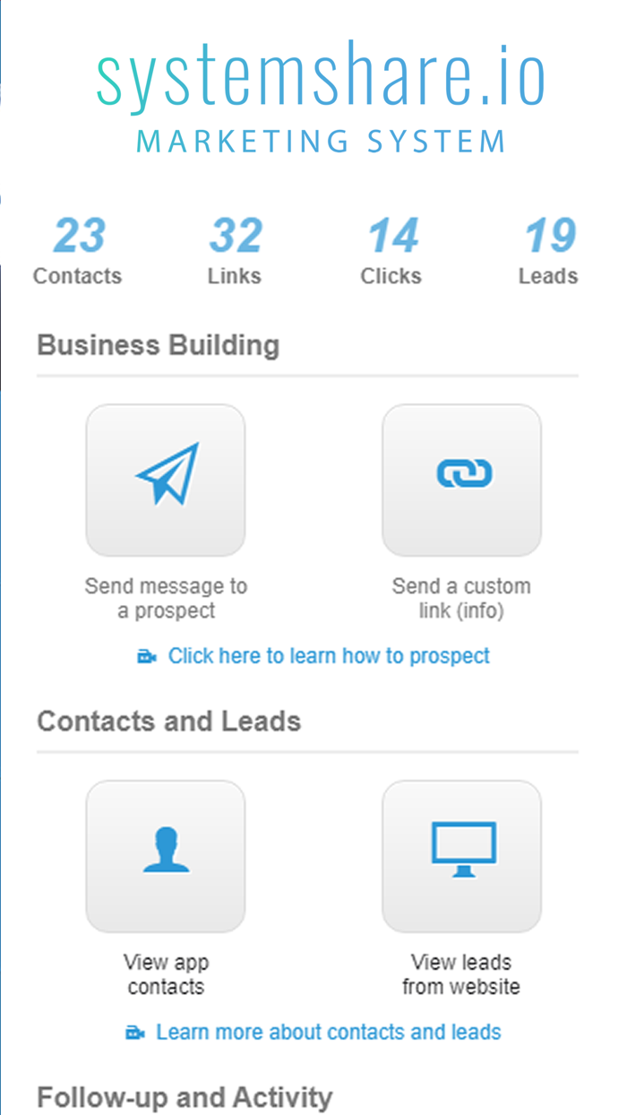 SystemShare App and System