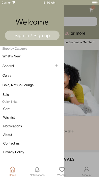 Shop Shun Black Screenshot