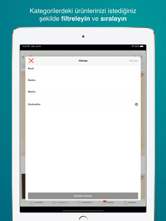 Roman iPad screenshot 4 - Shopping app