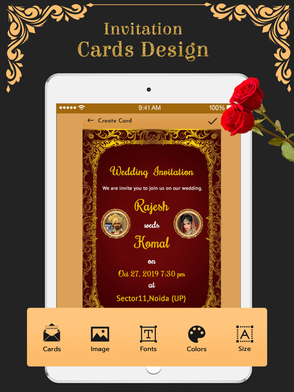 Wedding Cards with Photo iPad screenshot 4 - Photo & Video app