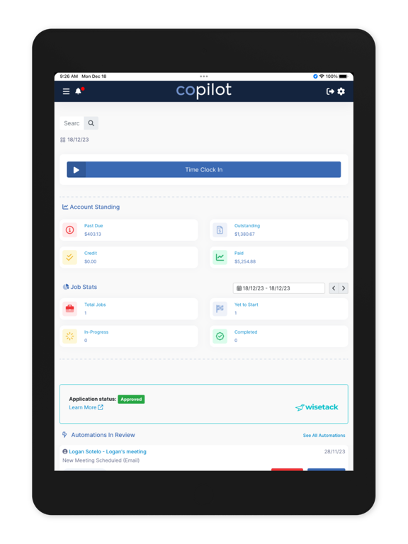 Copilot CRM iPad screenshot 2 - Business app