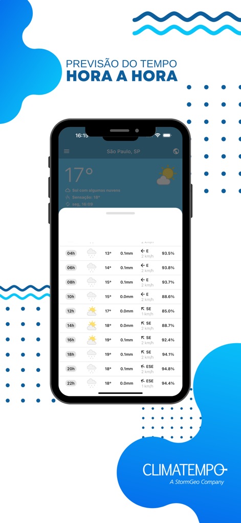 Climatempo - Meteorologia - Explore precise hourly breakdowns of weather conditions, including specific temperature readings and wind speed with direction, for meticulous planning.