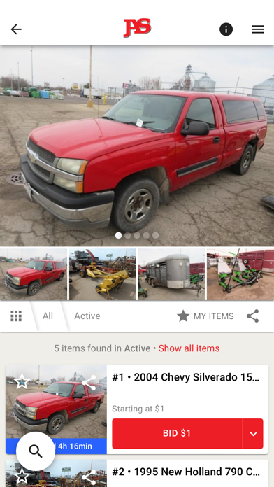 Jones Auction Service Screenshot