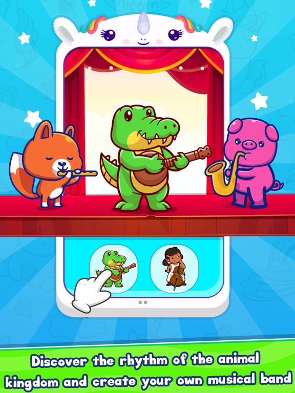 Baby Unicorn Phone For Kids 2+ iPad screenshot 5 - Education app