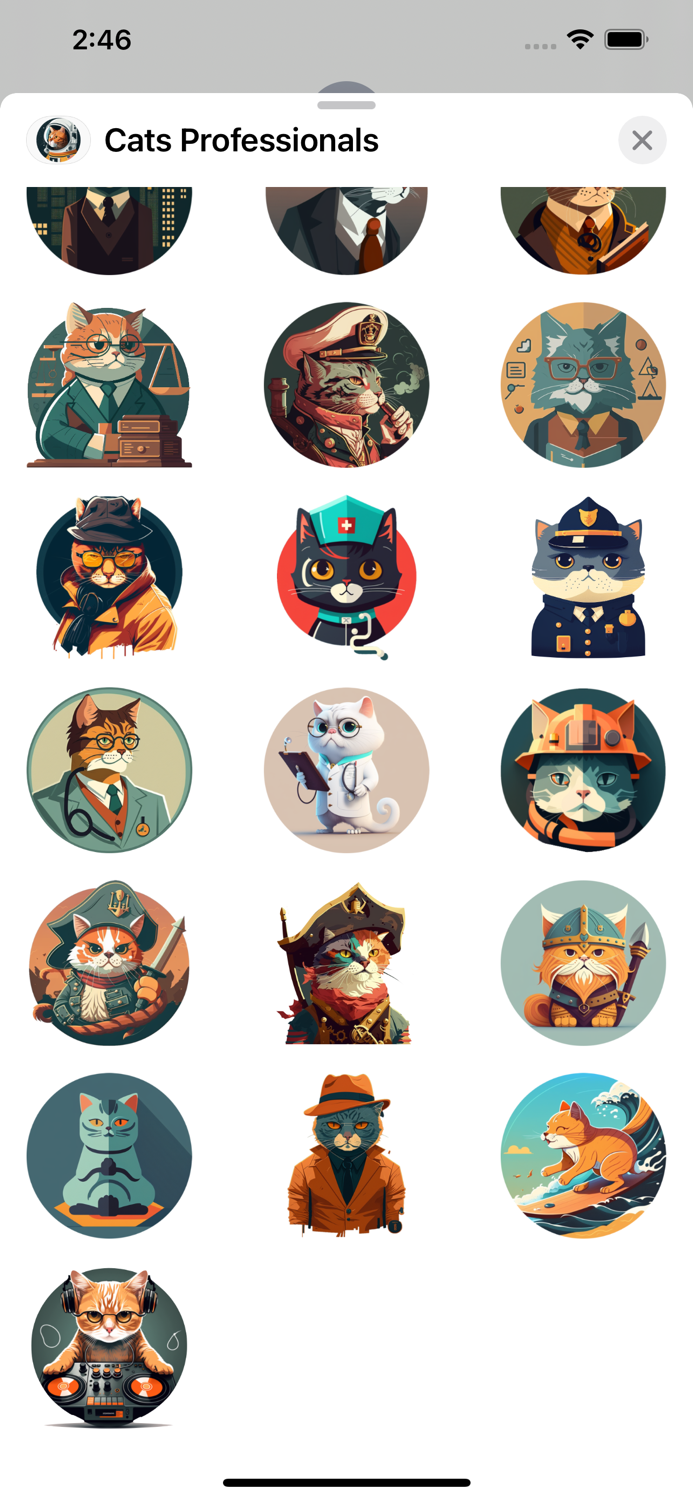 Cats Professionals Stickers