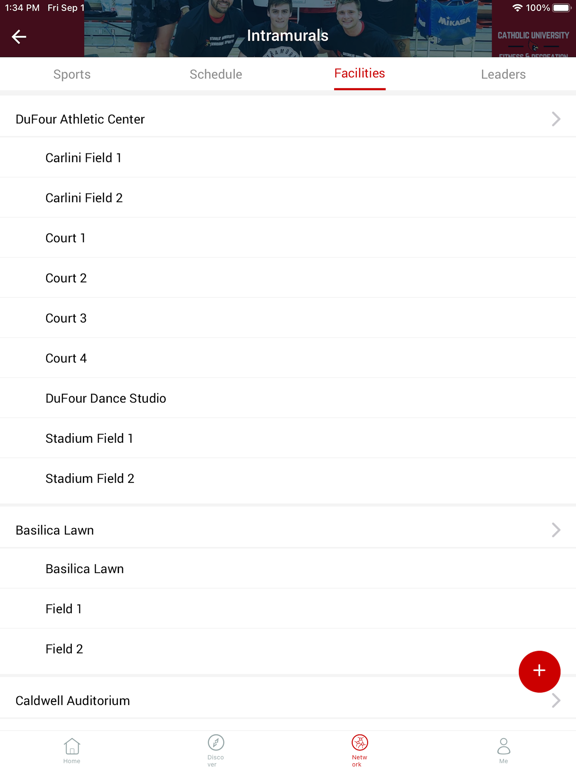 Catholic University Fitness iPad screenshot 3 - Sports app