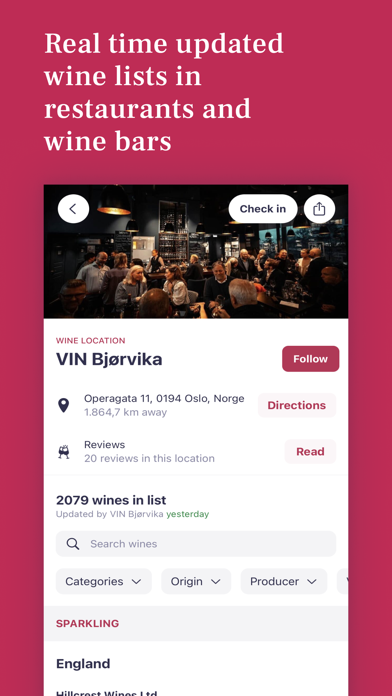 Vinify: Wine cellar & reviews Screenshot