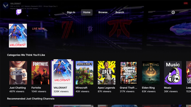 Twitch: Live Streaming Screenshot