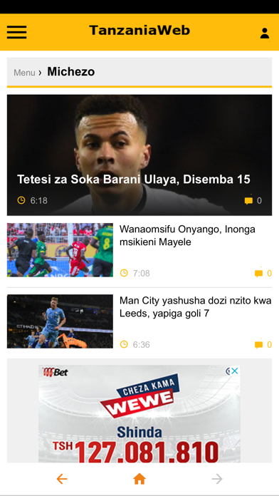 TanzaniaWeb News and Radio Screenshot