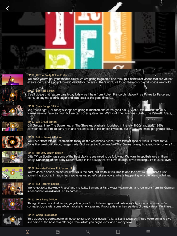 DittyTV iPad screenshot 3 - Music app