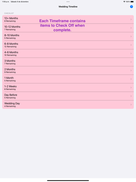 Screenshot #4 pour Wedding Timeline Checklist