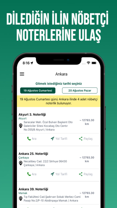 Nöbetçi Noter - Tüm İller Screenshot