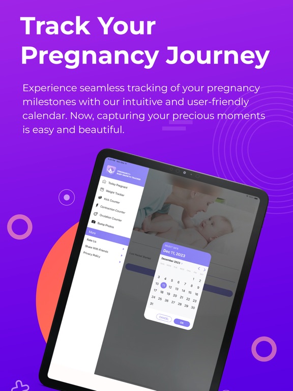 Pregnancy+Baby Growth Tracker iPad screenshot 1 - Medical app