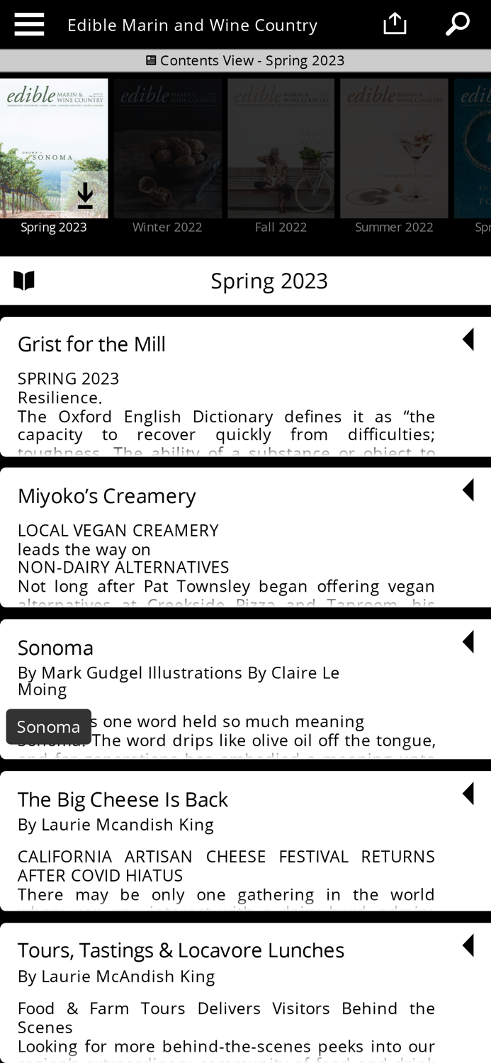 Edible Marin and Wine Country