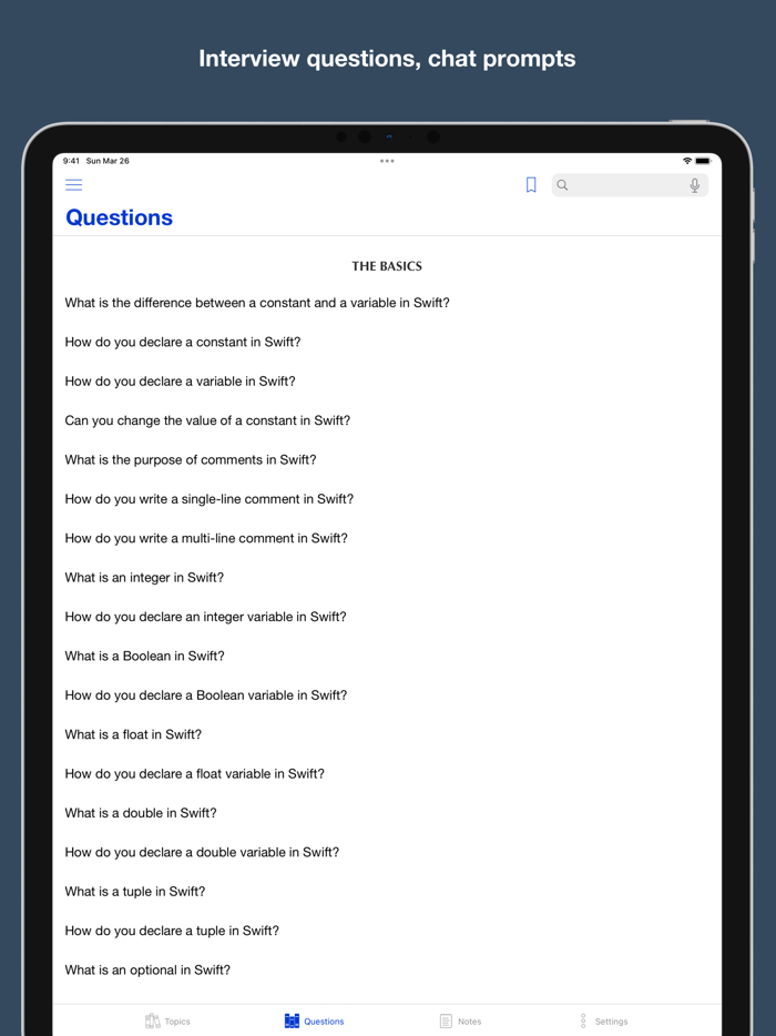 2000 Swift interview questions
