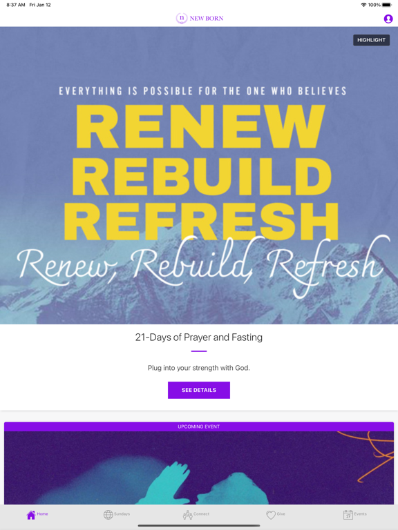 New Born App NY iPad screenshot 1 - Lifestyle app