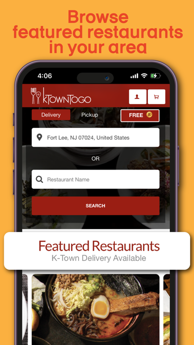 KtownTogo - Food Delivery Screenshot
