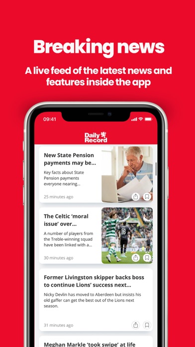 Daily Record Newspaper App Screenshot