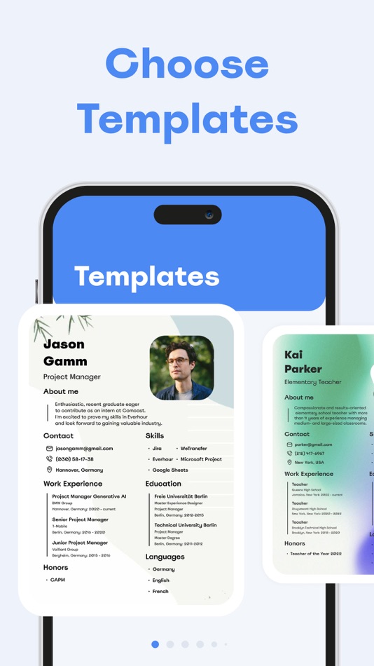 #2. The resume creator - арр (iOS) 由: Nika Medvedeva