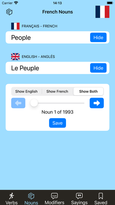 French Vocab! Screenshot
