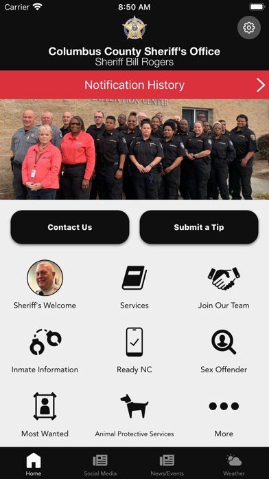 Columbus County Sheriff Screenshot