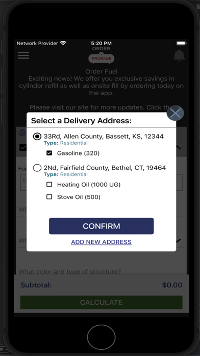 Order Fuel Screenshot